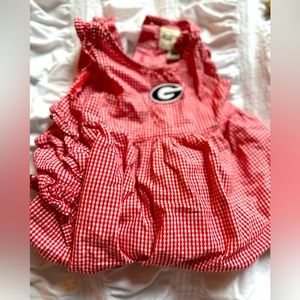 Uga Georgia bulldog baby girl bubble
